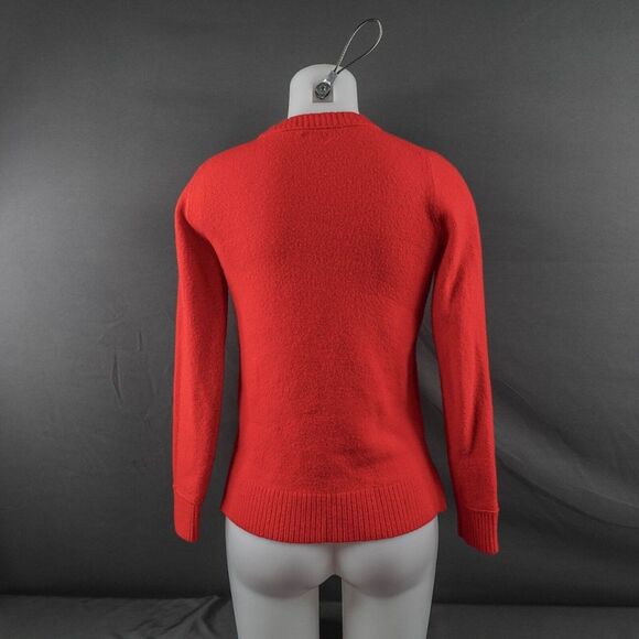 J Crew Womens Sweater XS Red Minimalist Slub Cozy Oversize Y2K Softgirl Preppy - Picture 5 of 10